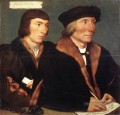 Double Portrait de Sir Thomas Godsalve et Son Fils John Renaissance Hans Holbein le Jeune